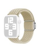 For Apple Watch Series 10 46mm / Ultra 2 Ultra 49mm /  Series 9 8 7 45mm / 6 5 4 SE (2023) SE (2022) SE 44mm / 3 2 1 42mm Nylon Braided Watch Band Magnetic Buckle Wrist Strap - Starlight