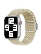 For Apple Watch Series 10 46mm / Ultra 2 Ultra 49mm /  Series 9 8 7 45mm / 6 5 4 SE (2023) SE (2022) SE 44mm / 3 2 1 42mm Nylon Braided Watch Band Magnetic Buckle Wrist Strap - Starlight