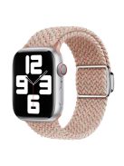 For Apple Watch Series 10 46mm / Ultra 2 Ultra 49mm /  Series 9 8 7 45mm / 6 5 4 SE (2023) SE (2022) SE 44mm / 3 2 1 42mm Nylon Braided Watch Band Magnetic Buckle Wrist Strap - Starlight Pink