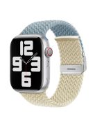 For Apple Watch Series 10 46mm / Ultra 2 Ultra 49mm /  Series 9 8 7 45mm / 6 5 4 SE (2023) SE (2022) SE 44mm / 3 2 1 42mm Nylon Strap Braided Watch Band - Baby Blue / Starlight