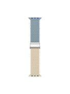 For Apple Watch Series 10 46mm / Ultra 2 Ultra 49mm /  Series 9 8 7 45mm / 6 5 4 SE (2023) SE (2022) SE 44mm / 3 2 1 42mm Nylon Strap Braided Watch Band - Baby Blue / Starlight