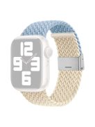 For Apple Watch Series 10 46mm / Ultra 2 Ultra 49mm /  Series 9 8 7 45mm / 6 5 4 SE (2023) SE (2022) SE 44mm / 3 2 1 42mm Nylon Strap Braided Watch Band - Blue / Starlight