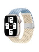 For Apple Watch Series 10 46mm / Ultra 2 Ultra 49mm /  Series 9 8 7 45mm / 6 5 4 SE (2023) SE (2022) SE 44mm / 3 2 1 42mm Nylon Strap Braided Watch Band - Blue / Starlight