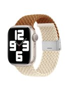 For Apple Watch Series 10 46mm / Ultra 2 Ultra 49mm /  Series 9 8 7 45mm / 6 5 4 SE (2023) SE (2022) SE 44mm / 3 2 1 42mm Nylon Strap Braided Watch Band - Coffee / Starlight