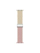 For Apple Watch Series 10 46mm / Ultra 2 Ultra 49mm /  Series 9 8 7 45mm / 6 5 4 SE (2023) SE (2022) SE 44mm / 3 2 1 42mm Nylon Strap Braided Watch Band - Color Starlight / Pink