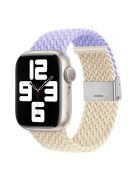 For Apple Watch Series 10 46mm / Ultra 2 Ultra 49mm /  Series 9 8 7 45mm / 6 5 4 SE (2023) SE (2022) SE 44mm / 3 2 1 42mm Nylon Strap Braided Watch Band - Light Purple / Starlight