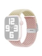 For Apple Watch Series 10 46mm / Ultra 2 Ultra 49mm /  Series 9 8 7 45mm / 6 5 4 SE (2023) SE (2022) SE 44mm / 3 2 1 42mm Nylon Strap Braided Watch Band - Starlight / Light Pink