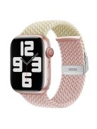 For Apple Watch Series 10 46mm / Ultra 2 Ultra 49mm /  Series 9 8 7 45mm / 6 5 4 SE (2023) SE (2022) SE 44mm / 3 2 1 42mm Nylon Strap Braided Watch Band - Starlight / Light Pink