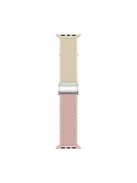 For Apple Watch Series 10 46mm / Ultra 2 Ultra 49mm /  Series 9 8 7 45mm / 6 5 4 SE (2023) SE (2022) SE 44mm / 3 2 1 42mm Nylon Strap Braided Watch Band - Starlight / Light Pink