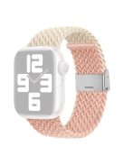 For Apple Watch Series 10 46mm / Ultra 2 Ultra 49mm /  Series 9 8 7 45mm / 6 5 4 SE (2023) SE (2022) SE 44mm / 3 2 1 42mm Nylon Strap Braided Watch Band - Starlight / Pink