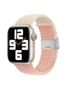 For Apple Watch Series 10 46mm / Ultra 2 Ultra 49mm /  Series 9 8 7 45mm / 6 5 4 SE (2023) SE (2022) SE 44mm / 3 2 1 42mm Nylon Strap Braided Watch Band - Starlight / Pink