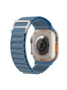 For Apple Watch Series 10 46mm / Ultra 2 Ultra 49mm /  Series 9 8 7 45mm / 6 5 4 SE (2023) SE (2022) SE 44mm / 3 2 1 42mm Plastic Buckle Replacement Nylon Watch Strap - Blue