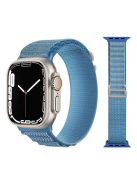 For Apple Watch Series 10 46mm / Ultra 2 Ultra 49mm /  Series 9 8 7 45mm / 6 5 4 SE (2023) SE (2022) SE 44mm / 3 2 1 42mm Plastic Buckle Replacement Nylon Watch Strap - Blue