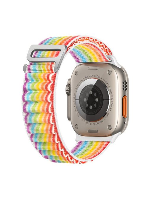 For Apple Watch Series 10 46mm / Ultra 2 Ultra 49mm /  Series 9 8 7 45mm / 6 5 4 SE (2023) SE (2022) SE 44mm / 3 2 1 42mm Plastic Buckle Replacement Nylon Watch Strap - Colorful