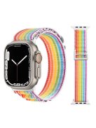 For Apple Watch Series 10 46mm / Ultra 2 Ultra 49mm /  Series 9 8 7 45mm / 6 5 4 SE (2023) SE (2022) SE 44mm / 3 2 1 42mm Plastic Buckle Replacement Nylon Watch Strap - Colorful