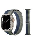 For Apple Watch Series 10 46mm / Ultra 2 Ultra 49mm /  Series 9 8 7 45mm / 6 5 4 SE (2023) SE (2022) SE 44mm / 3 2 1 42mm Plastic Buckle Replacement Nylon Watch Strap - Dark Green