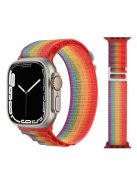 For Apple Watch Series 10 46mm / Ultra 2 Ultra 49mm /  Series 9 8 7 45mm / 6 5 4 SE (2023) SE (2022) SE 44mm / 3 2 1 42mm Plastic Buckle Replacement Nylon Watch Strap - Multi-Color