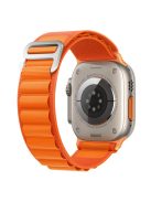 For Apple Watch Series 10 46mm / Ultra 2 Ultra 49mm /  Series 9 8 7 45mm / 6 5 4 SE (2023) SE (2022) SE 44mm / 3 2 1 42mm Plastic Buckle Replacement Nylon Watch Strap - Orange