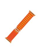 For Apple Watch Series 10 46mm / Ultra 2 Ultra 49mm /  Series 9 8 7 45mm / 6 5 4 SE (2023) SE (2022) SE 44mm / 3 2 1 42mm Plastic Buckle Replacement Nylon Watch Strap - Orange