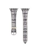 For Apple Watch Series 10 46mm / Ultra 2 Ultra 49mm /  Series 9 8 7 45mm / 6 5 4 SE (2023) SE (2022) SE 44mm / 3 2 1 42mm Plush Grid Watch Strap - Grey