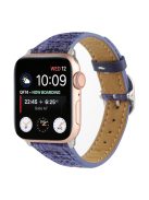 For Apple Watch Series 10 46mm / Ultra 2 Ultra 49mm /  Series 9 8 7 45mm / 6 5 4 SE (2023) SE (2022) SE 44mm / 3 2 1 42mm Plush Grid Watch Strap - Midnight Blue