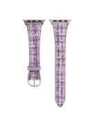 For Apple Watch Series 10 46mm / Ultra 2 Ultra 49mm /  Series 9 8 7 45mm / 6 5 4 SE (2023) SE (2022) SE 44mm / 3 2 1 42mm Plush Grid Watch Strap - Purple