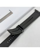 For Apple Watch Series 10 46mm / Ultra 2 Ultra 49mm /  Series 9 8 7 45mm / 6 5 4 SE (2023) SE (2022) SE 44mm / 3 2 1 42mm PU Leather+Silicone Watch Band - Black