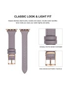 For Apple Watch Series 10 46mm / Ultra 2 Ultra 49mm /  Series 9 8 7 45mm / 6 5 4 SE (2023) SE (2022) SE 44mm / 3 2 1 42mm Quick Release Watch Band Smart Bracelet Genuine Leather Watch Strap - Purple