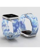 For Apple Watch Series 10 46mm / Ultra 2 Ultra 49mm /  Series 9 8 7 45mm / 6 5 4 SE (2023) SE (2022) SE 44mm / 3 2 1 42mm Rainbow Color Quick Release Watch Strap Silicone Watchband - Ice Blue