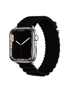 For Apple Watch Series 10 46mm / Ultra 2 Ultra 49mm /  Series 9 8 7 45mm / 6 5 4 SE (2023) SE (2022) SE 44mm / 3 2 1 42mm Replacement Silicone Smartwatch Loop Band Adjustable Wrist Strap - Black