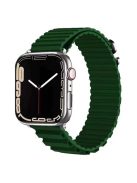 For Apple Watch Series 10 46mm / Ultra 2 Ultra 49mm /  Series 9 8 7 45mm / 6 5 4 SE (2023) SE (2022) SE 44mm / 3 2 1 42mm Replacement Silicone Smartwatch Loop Band Adjustable Wrist Strap - Green