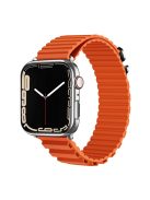 For Apple Watch Series 10 46mm / Ultra 2 Ultra 49mm /  Series 9 8 7 45mm / 6 5 4 SE (2023) SE (2022) SE 44mm / 3 2 1 42mm Replacement Silicone Smartwatch Loop Band Adjustable Wrist Strap - Orange