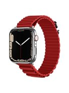 For Apple Watch Series 10 46mm / Ultra 2 Ultra 49mm /  Series 9 8 7 45mm / 6 5 4 SE (2023) SE (2022) SE 44mm / 3 2 1 42mm Replacement Silicone Smartwatch Loop Band Adjustable Wrist Strap - Red