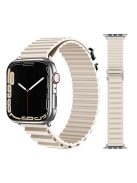 For Apple Watch Series 10 46mm / Ultra 2 Ultra 49mm /  Series 9 8 7 45mm / 6 5 4 SE (2023) SE (2022) SE 44mm / 3 2 1 42mm Replacement Silicone Smartwatch Loop Band Adjustable Wrist Strap - Starlight