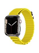 For Apple Watch Series 10 46mm / Ultra 2 Ultra 49mm /  Series 9 8 7 45mm / 6 5 4 SE (2023) SE (2022) SE 44mm / 3 2 1 42mm Replacement Silicone Smartwatch Loop Band Adjustable Wrist Strap - Yellow