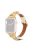 For Apple Watch Series 10 46mm / Ultra 2 Ultra 49mm /  Series 9 8 7 45mm / 6 5 4 SE (2023) SE (2022) SE 44mm / 3 2 1 42mm Replacement Watch Band - White / Gold Buckle