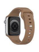 For Apple Watch Series 10 46mm / Ultra 2 Ultra 49mm /  Series 9 8 7 45mm / 6 5 4 SE (2023) SE (2022) SE 44mm / 3 2 1 42mm Replacement Watchband Silicone Watch Strap - Brown