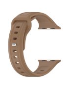 For Apple Watch Series 10 46mm / Ultra 2 Ultra 49mm /  Series 9 8 7 45mm / 6 5 4 SE (2023) SE (2022) SE 44mm / 3 2 1 42mm Replacement Watchband Silicone Watch Strap - Brown