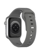 For Apple Watch Series 10 46mm / Ultra 2 Ultra 49mm /  Series 9 8 7 45mm / 6 5 4 SE (2023) SE (2022) SE 44mm / 3 2 1 42mm Replacement Watchband Silicone Watch Strap - Dark Grey