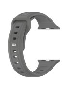 For Apple Watch Series 10 46mm / Ultra 2 Ultra 49mm /  Series 9 8 7 45mm / 6 5 4 SE (2023) SE (2022) SE 44mm / 3 2 1 42mm Replacement Watchband Silicone Watch Strap - Dark Grey