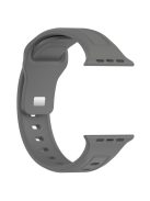 For Apple Watch Series 10 46mm / Ultra 2 Ultra 49mm /  Series 9 8 7 45mm / 6 5 4 SE (2023) SE (2022) SE 44mm / 3 2 1 42mm Replacement Watchband Silicone Watch Strap - Dark Grey