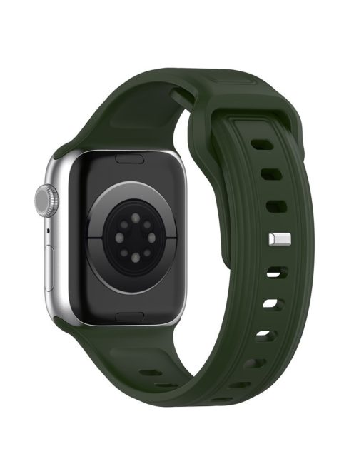 For Apple Watch Series 10 46mm / Ultra 2 Ultra 49mm /  Series 9 8 7 45mm / 6 5 4 SE (2023) SE (2022) SE 44mm / 3 2 1 42mm Replacement Watchband Silicone Watch Strap - Green