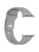 For Apple Watch Series 10 46mm / Ultra 2 Ultra 49mm /  Series 9 8 7 45mm / 6 5 4 SE (2023) SE (2022) SE 44mm / 3 2 1 42mm Replacement Watchband Silicone Watch Strap - Light Grey