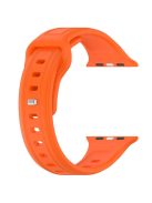 For Apple Watch Series 10 46mm / Ultra 2 Ultra 49mm /  Series 9 8 7 45mm / 6 5 4 SE (2023) SE (2022) SE 44mm / 3 2 1 42mm Replacement Watchband Silicone Watch Strap - Orange