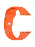 For Apple Watch Series 10 46mm / Ultra 2 Ultra 49mm /  Series 9 8 7 45mm / 6 5 4 SE (2023) SE (2022) SE 44mm / 3 2 1 42mm Replacement Watchband Silicone Watch Strap - Orange