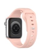 For Apple Watch Series 10 46mm / Ultra 2 Ultra 49mm /  Series 9 8 7 45mm / 6 5 4 SE (2023) SE (2022) SE 44mm / 3 2 1 42mm Replacement Watchband Silicone Watch Strap - Pink