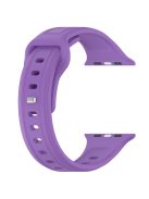 For Apple Watch Series 10 46mm / Ultra 2 Ultra 49mm /  Series 9 8 7 45mm / 6 5 4 SE (2023) SE (2022) SE 44mm / 3 2 1 42mm Replacement Watchband Silicone Watch Strap - Purple