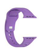 For Apple Watch Series 10 46mm / Ultra 2 Ultra 49mm /  Series 9 8 7 45mm / 6 5 4 SE (2023) SE (2022) SE 44mm / 3 2 1 42mm Replacement Watchband Silicone Watch Strap - Purple