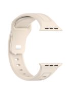 For Apple Watch Series 10 46mm / Ultra 2 Ultra 49mm /  Series 9 8 7 45mm / 6 5 4 SE (2023) SE (2022) SE 44mm / 3 2 1 42mm Replacement Watchband Silicone Watch Strap - Starlight