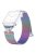 For Apple Watch Series 10 46mm / Ultra 2 Ultra 49mm /  Series 9 8 7 45mm / 6 5 4 SE (2023) SE (2022) SE 44mm / 3 2 1 42mm Rhinestones D-Shape Wrist Strap Stainless Steel Milanese Band - Colorful